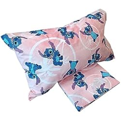 Funda Nordica Primark Disney Stitch - Juego de Funda nórdica Individual de algodón, Rosa, 155 x 200, Funda de Almohada de 50 x 80, Disney, 100% algodón, Producto Oficial