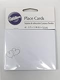 Wilton Silver Double Heart Place Cards 40PK