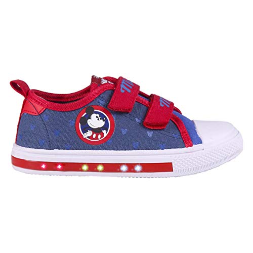 Cerdá 2300004706_T025-C56, Baskets en Toile pour Enfants Mickey Mouse-Licence Officielle Disney, Azul y Rojo, 25 EU