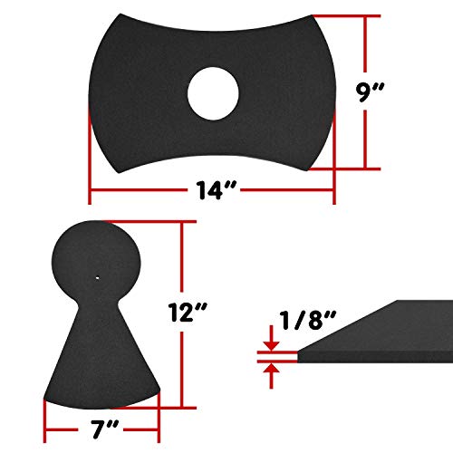 Xcel 6 Piece Foam Drum Mute Pads With Cymbal + Hi Hats Set - Water Oil Resistance Drum Silencer Pads - Indoor Outdoor Drumming Practice Drum Pads Fits 12" 13" 14" 16" #TOP4
