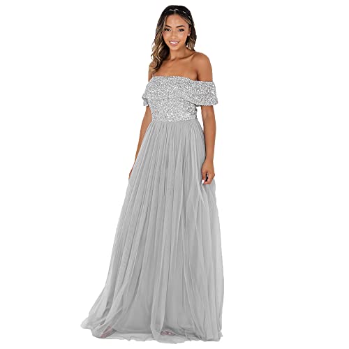 Robe demoiselle d'honneur Maya Deluxe grise : trouvez la tenue idéale