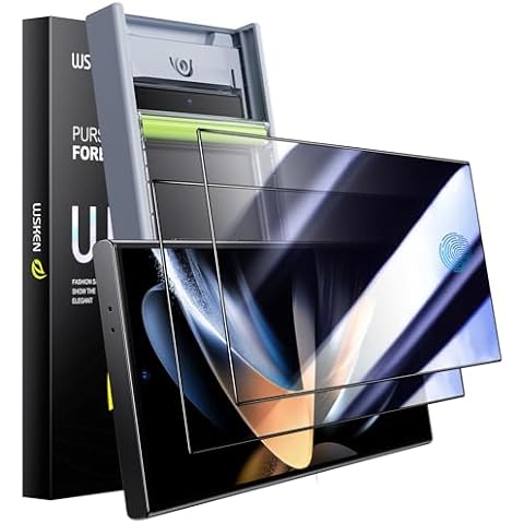 WSKEN for Samsung Galaxy S24 Ultra Privacy Screen Protector Tempered Glass [24° Anti-Spy] [Zero Bubble] [Auto Dust-Remove] [Support Fingerprint Unlock] 9H 10X Shatterproof 6.8 inch - 2 Pack Cover