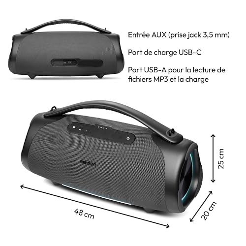 Enceinte Bluetooth MEDION RMS Autonomie 30h Protection IPX7 RGB - vue 8