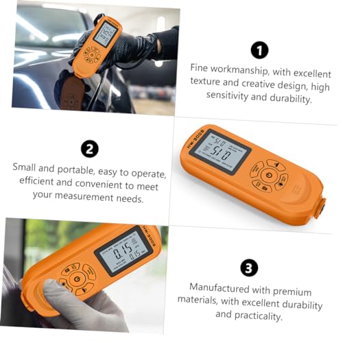 Medidor portátil de espesor de recubrimiento para automóvil, probador preciso de pintura para uso automotriz, diseño para bicicletas anodizadas y más, esencial para mantenimiento industrial miniatura 4