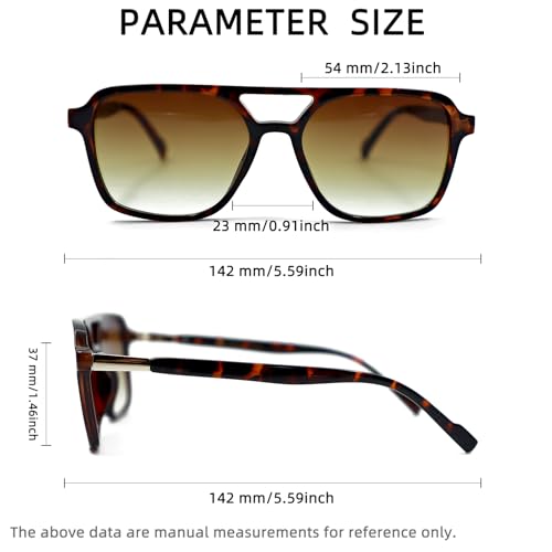 Retro Aviator Sunglasses for Women Men,Trendy Rectangle Womens Mens Shades Sun Glasses2