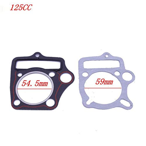 Kesoto Juntas de cabeçote e base de cilindro de motocicleta 54,5 mm e 59 mm para 125cc ATV, Dirt Bik
