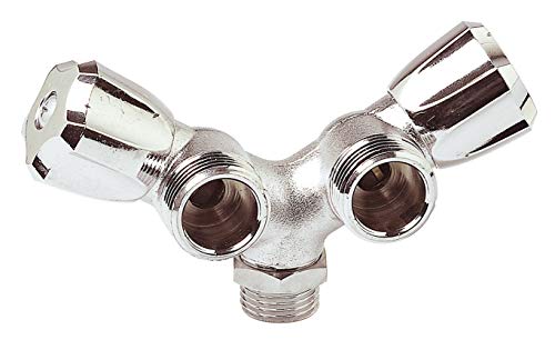 DIPRA - Robinet en Y double sortie chromé - robinet alimentation machine à laver