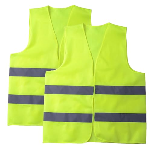 Hao Zhu high vis vests & hi vis vest - 2-Pack Green Reflective Safety Vest