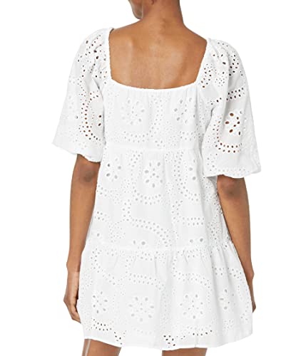 Sanctuary Weekend Eyelet Babydoll Dress White Md (Us 8) #TOP1