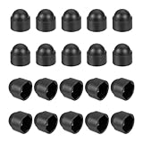 uxcell Nut Protection Cap, 20Pcs M10x17x20mm - Plastic Hexagonal Screw Protection Cap, Dome Acorn Hex Head Bolt Covers, Waterproof Decorative Cap (Black)