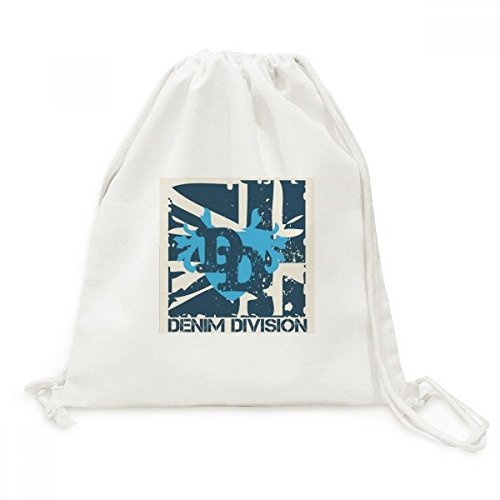 Sac à cordon bleu denim imprimé graffiti de la marque DIYthinker pour voyage et loisirs