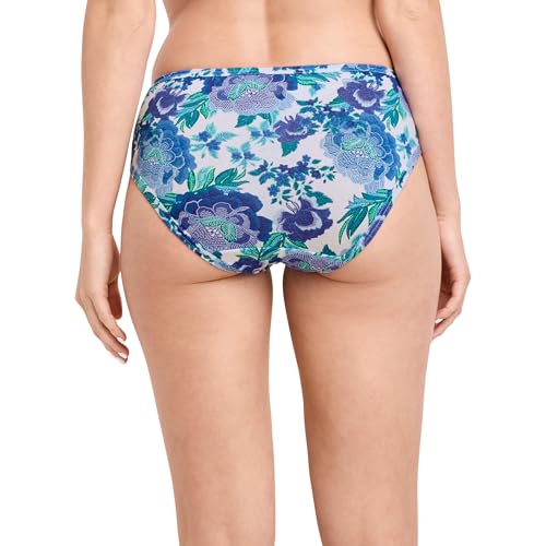 Image of Jockey Women's Underwear Plus Size Elance Bikini - 3 Pack, Cove /Rain Stripe /Luscious Blue Bloom, 8