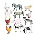 Mini Bauernhof Tierfiguren Bauernhof Tierfiguren Spielzeug Realistische Miniatur Schwein Kuh Pferd Sheep Statues Spielzeug Für Kinder 12 Stücke
