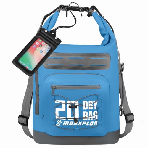 Image of MORXPLOR Dry Bag Waterproof,5L /10L /20L /30L /40L /55L Roll Top Dry Bag Backpack with WaterProof Phone Case for Swim,Kayak
