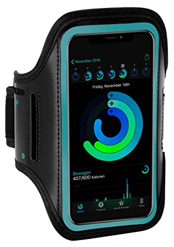 Brassard de sport iPhone 15 ONEFLOW bleu pour course à pied