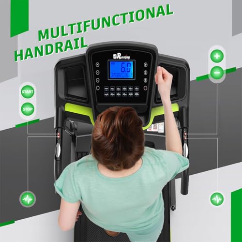 Image of 3.5HP Folding Treadmill with Incline, Heavy-Duty Treadmill for Home with 12 Programs, 0.5-8.5MPH Speed, 330 lbs Capacity, Compact Electric Running Machine with App Sync, Cup & Tablet Holder