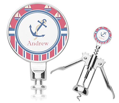 Personalized Sail Boats & Stripes Corkscrew