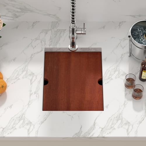 Image of Sarlai 14 Bar Sink Undermount 14 x 19 Inch Workstation Bar Prep Small Sinks