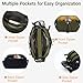 Herald Lightweight Nylon Crossbody Bag for Women, Small Camera Square Shoulder Purse Handbag with Multi-Pockets (Green)