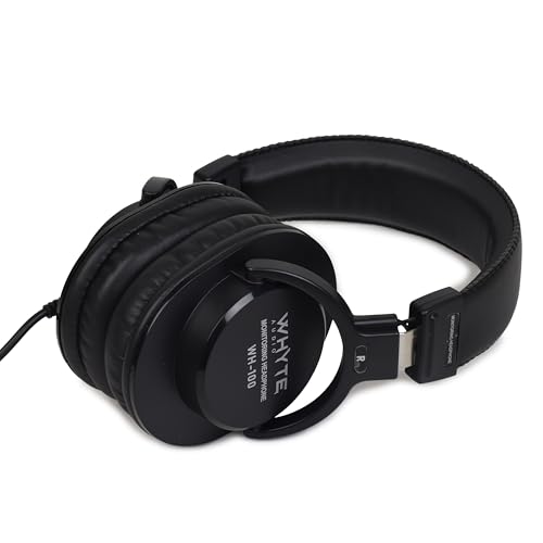 Image of WH-100 Monitor Headphones - High-Definition Sound, Over-Ear Design, Noise Isolation, Perfect for Studio Recording - Durable and Professional Audio Performance