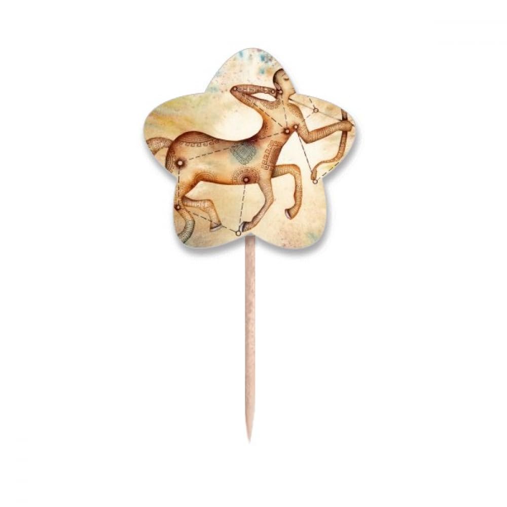 Drapeaux cure-dents Sagittaire pour décoration de cupcake et table festive