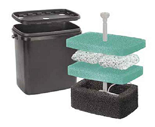 PondXpert Eco Box 4000 Water Garden Koi Fish Pond Pump Filter Box, Suitable for up to 660 Gallon Pond, Fantastic Value, Compact Box Filter - Includes Mechanical and Biological Filter Media