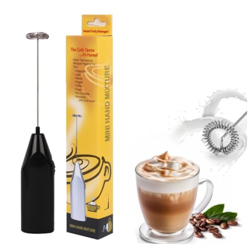 Electric Milk Frother with Stand Handheld Whisk Beater Foam Maker for Mocktails Coffee Latte Matcha Foamer Cappuccino Lemonade(Batteries are Not Included) (Black) (Multi) (B0DJ34DHKB) Amazon Price History, Amazon Price Tracker