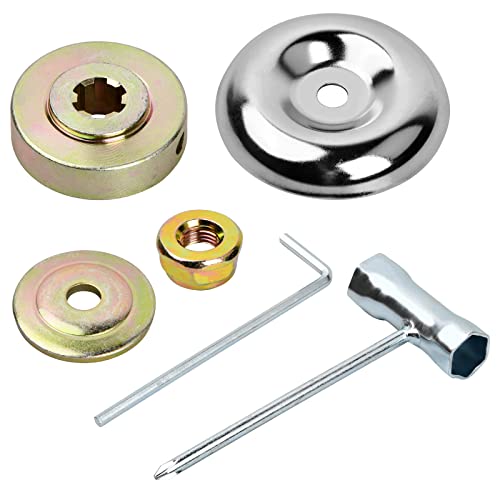 Daelesr Kit de Fijación de Tuerca de Cuchilla, 6 Piezas Accesorios Desbrozadora de Repuesto, Kit Adaptador Cabezal de Corte Malezas para Cortacésped Cortador de Cepillo Universal Jardín Foresta