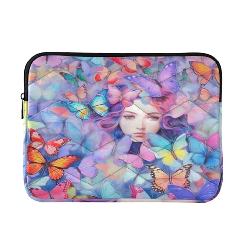 Funda para portátil con estampado mariposas 13-14 pulg.