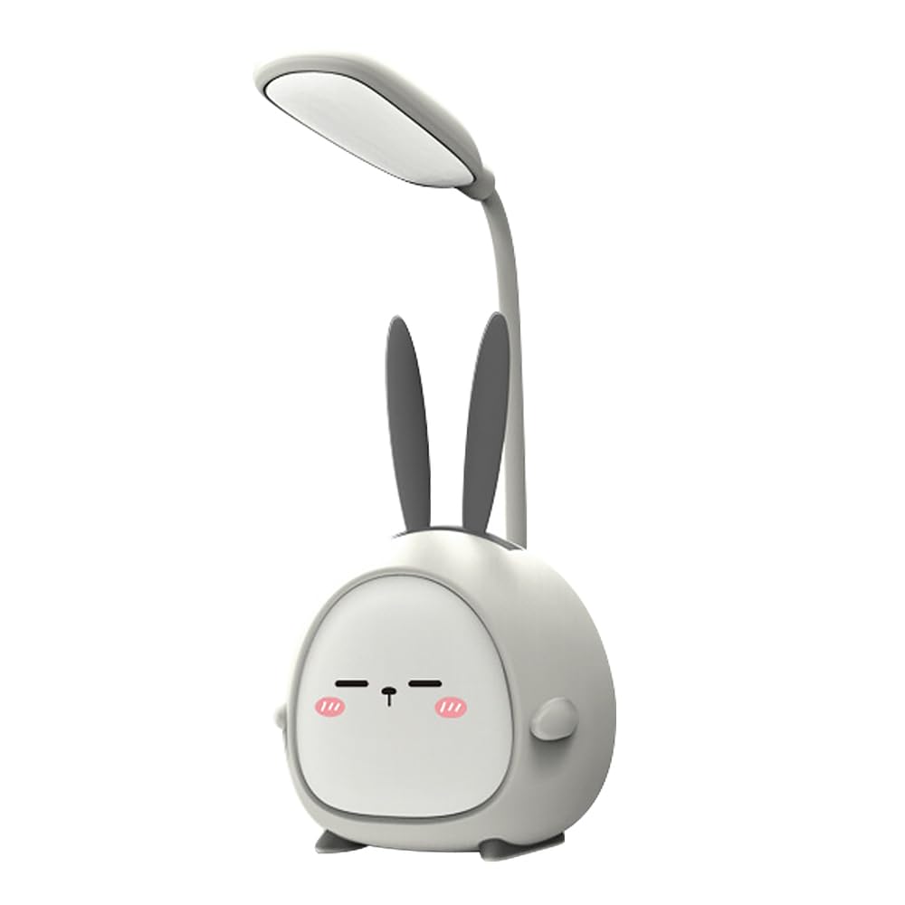 Schreibtischlampe Kinder, LED Schreibtischlampe für Kinder, Dimmbare Nachttischlampe, Augenfreundliche Leselampe, USB-Ladetischlampe, NetteCartoon Schreibtischlampe für Kinder, Mädchen