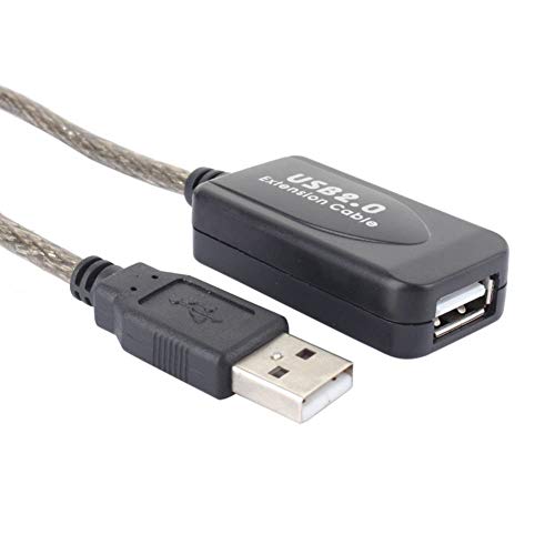 Image of 15 Meter USB Active Extension Male to Female cable for PC Laptop Keyboard Mouse dvr etc Active USB 2.0 Extension Cable