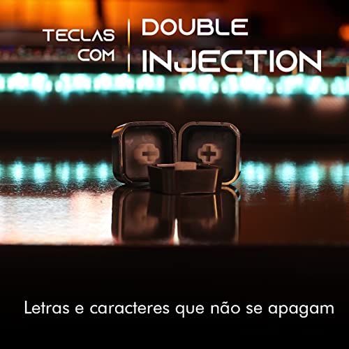 Teclado Mecânico Gamer para Pc Computador Adamantiun Excalibur Led Switch Azul Blue Software Macro U