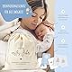 MeinBaby123® Meilensteinkarten Dein erstes Jahr | Meilenstein Karten Set Geschenk zur Geburt | Fotokarten für das erste Jahr | 50 Karten Inkl. Baumwollsäckchen (blau)