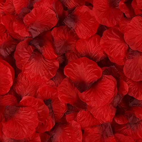Pétalos de Rosa 1000pcs, Pétalos de Flores de Seda Falsos Confeti para el día de San Valentín, Flores de Boda, Proponer, Fiestas de cumpleaños, Propuesta de Matrimonio Cover