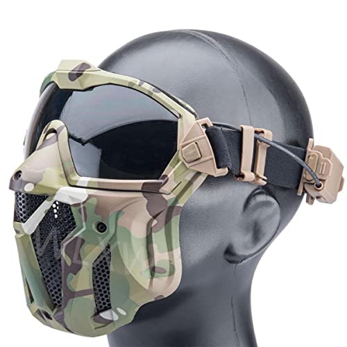 Masque d'airsoft intégral avec ventilateur anti-buée amovible WLXW