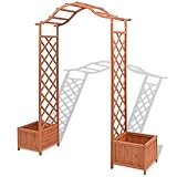 Hecho a mano de madera maciza resistente a la intemperie, este arco de rosas es lo suficientemente resistente como para ser utilizado en exteriores durante todo el año