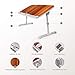 Utaxo Laptop Desk Lap Tray for Bed Laptop Table for Working Study Eating, Foldable Adjustable and Portable in Home Office College University Dormnity (Brown)