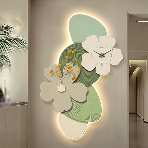 Horloges murales decoratives pour salon grand format avec telecommande