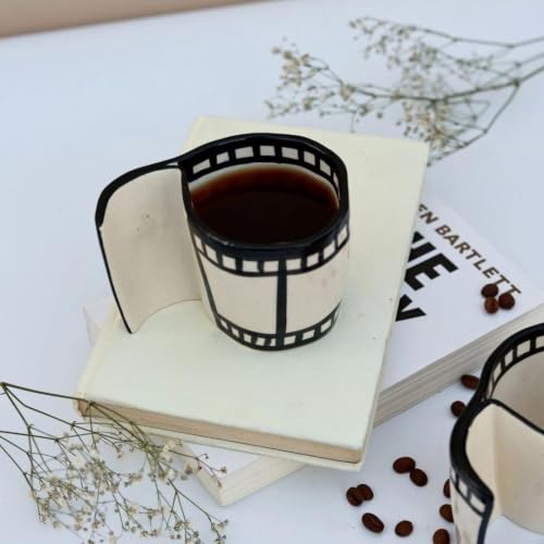 Image of Craftribal Ceramic Reel Cinema Mug - 230 Ml Coffee Mug | Cute Gifts for Girls, Boys, Kids, Friends | Perfect for Tea, Milk, Hot Chocolate & Beverages | Cinema Lovers Birthday, & Gifting Pack of 1