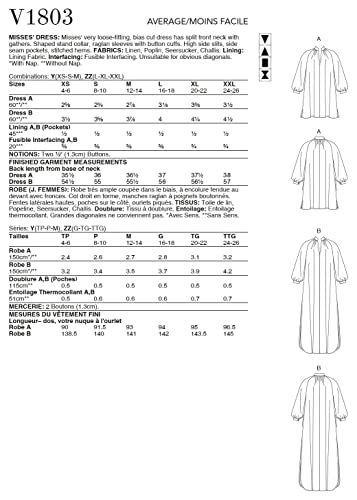 Vogue Patterns V1803Y Misses Dress Y (XS-S-M) - Image 2