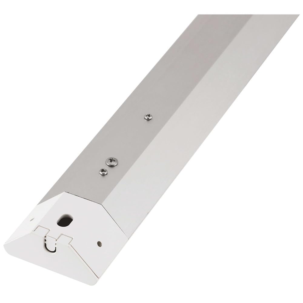 Regleta LED de cocina, 80 cm, ángulo de aluminio, 18 W, 2 enchufes - 2 cargadores USB