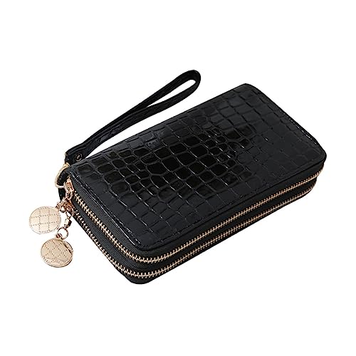 VALICLUD Cute Women's Wallet Long Zipper Patent Leather Purse for Women Cash Bags Zipper