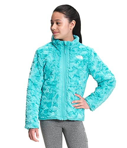 Image of The North Face Girls' Reversible Mossbud Swirl Jacket, Transantarctic Blue, XXS