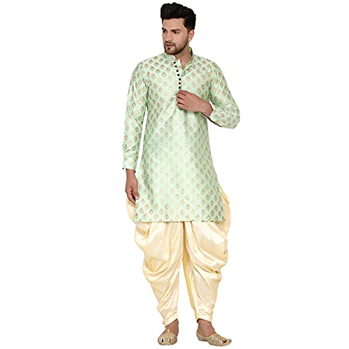 Image of Veera Paridhaan Men's Banarasi Full Sleeve Printed Long Straight Kurta