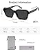 SOJOS Retro Polarized Square Sunglasses Womens Mens Vintage 70s 80s 90s Hexagon Shades SJ2377 Black/Grey