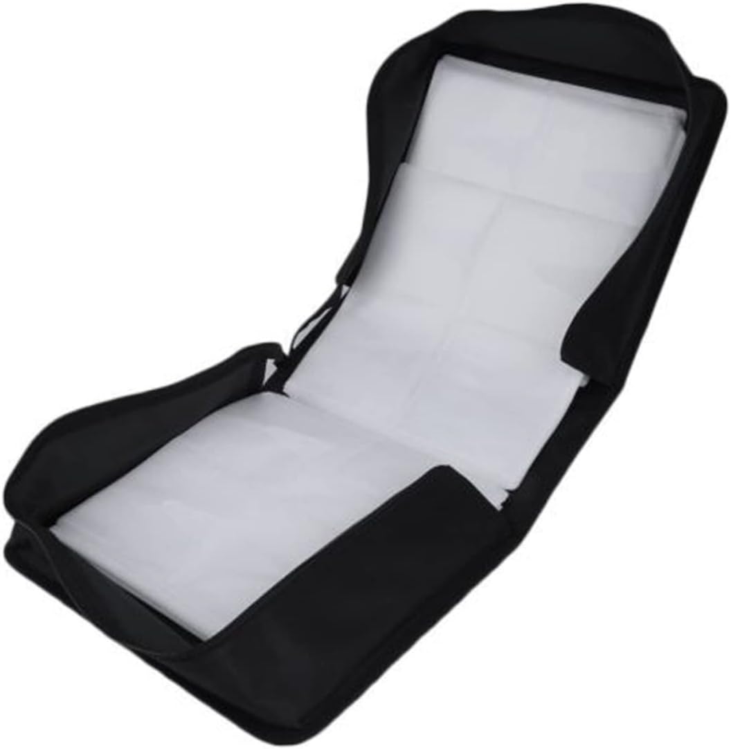 IMIKEYA Discs Cd Dvd Wallet Holder Bag Capacity Media Storage Organizer Comfortable Handle for Portable Protective Case for Travel and Home Use Black