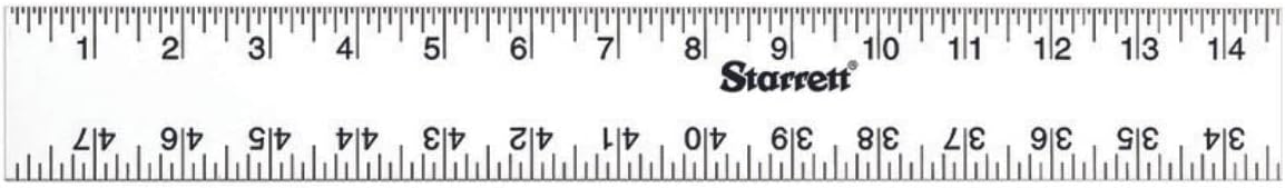 Starrett Straight Edge Aluminum Rule, 48" Length, 2" Width, .125" Thick | Ideal for Schools, Shops, Metal and Wood Workers, 1/8", 1/16" English Graduation, ASE-48