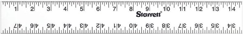 Starrett Straight Edge Aluminum Rule, 48" Length, 2" Width, .125" Thick | Ideal for Schools, Shops, Metal and Wood Workers, 1/8", 1/16" English Graduation, ASE-48