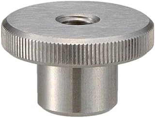 TRUSCO Knurling Knob, Stepped Female Thread, Steel, Outer Diameter 0.6 inches (16 mm) x M3 Screws