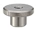 TRUSCO Knurling Knob, Stepped Female Thread, Steel, Outer Diameter 0.6 inches (16 mm) x M3 Screws
